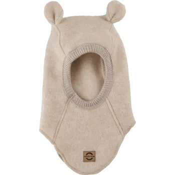 Kojenecké oblečení MIKK-LINE Merino kukla s oušky béžová Melange Offwhite - Velikost: 86-92 Béžová 86-92