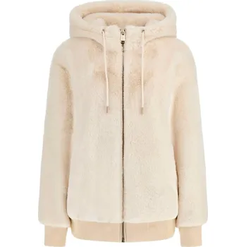 Dámská Bunda GUESS LUCREZIA FAUX FUR LOGO JACKET W5BL66W3890-G012 – Béžová S