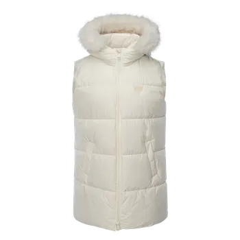 Dámská vesta Dámská Prošívaná vesta GUESS KATRINA SKI HOODY VEST W5BL81W3282-G012 – Béžová S
