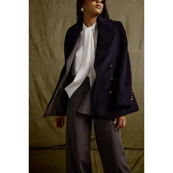 Dámský kabát Vlněný kabát Answear.LAB WA24.KPD020 námořnická modř 59X, vel. M