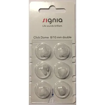 Signia Click Dome 8/10 mm náhradní silikonové nástavce pro naslouchátka 6 ks