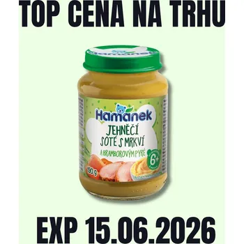Cukrovinka HAMÁNEK MV Jehněčí soté s mrkví a bramborovým pyré sklo 190 g EXP 15.06.2026