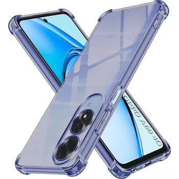 Pouzdro na mobilní telefon Techsuit nárazuvzdorný průhledný silikon Oppo A60 4G kouřově černý