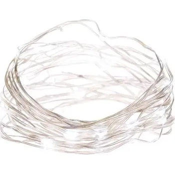 Vánoční dekorace Emos Osvětlení vánoční 4 m -40 LED studená bílá + 5m přívodní kabel