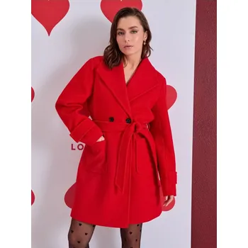 Dámský kabát Sinsay - Dvouřadý kabát v klasickém provedení - červená - 179GZ-33X - 179GZ-33X-S