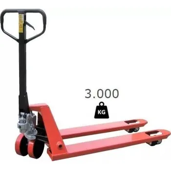 Paletový vozík Paletový vozík BF-3Tv • SILNÝ | nosnost 3t | vidlice 1 150 mm | řiditelná kola guma 200mm | vidlicová kola guma 80x70mm