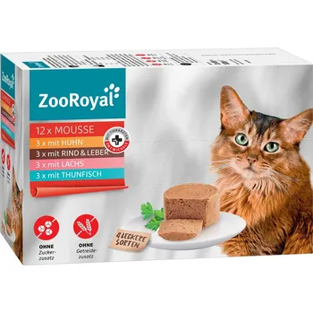 Krmivo pro kočku ZooRoyal Mousse Multipack 12x85 g