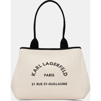 Kabelka Bavlněná kabelka Karl Lagerfeld K/RSG B1W50010 béžová 01X, vel. ONE SIZE