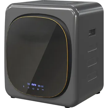 Sušička HOMCOM Mini sušička prádla s 6 programy, LED dotykovou obrazovkou, 4 kg až 60 °C, 800 W volně stojící nástěnná sušička s odvětrávaným otvorem a ochranou proti přehřátí, šedá