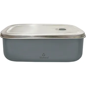 Svačinový box Bioloco Nerezový svačinový box (800 ml) - Šedý