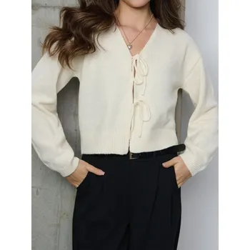 Dámský svetr Sinsay - Svetr s mašličkami - žlutá - 439FJ-10X - 439FJ-10X-XXL