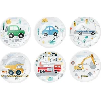 Talíř Papírový talíř auta 18cm 6ks - Party Pal