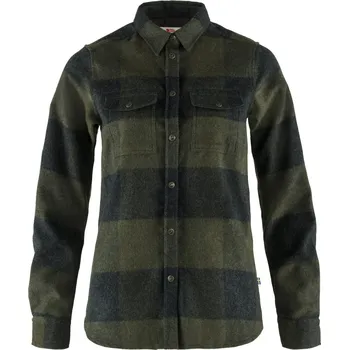 Dámská košile košile dámská FJÄLLRÄVEN Canada Shirt W Deep Forest-Dark Grey - XL