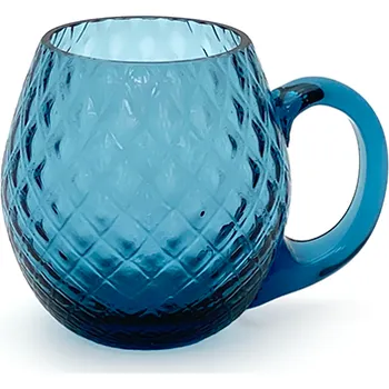 Sklenice Půllitr - Káro - modrý kouř | 80264