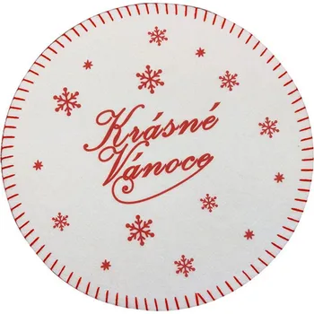 Vánoce Goba Prostírání filcové Krásné Vánoce 30cm bílé