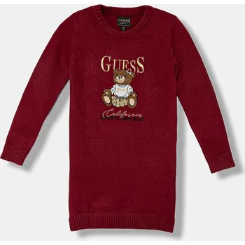 Dívčí oblečení Dívčí šaty Guess K5BK01.Z3GS0.9BYA burgundské 83X, vel. 118-122