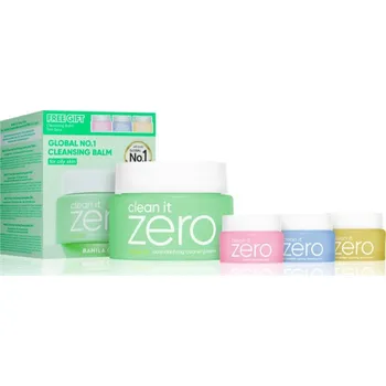 Přípravek na čištění pleti a oči Banila Co. clean it zero Banila Co. clean it zero pore clarifying odličovací a čisticí balzám na rozšířené póry 100 ml + Banila Co. clean it zero original odličovací a čisticí balzám 7 ml + Banila Co. clean it zero Cica-Relief calming odličovací a čisticí