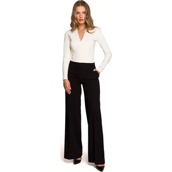 Elegantní široké kalhoty Style S311 černé