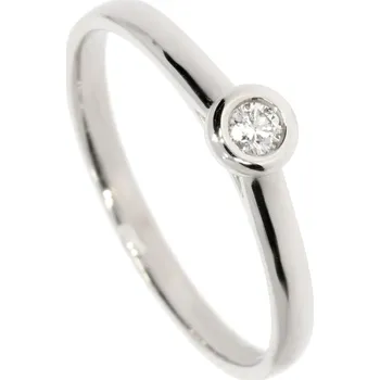 Prsten Zlatnictví Helios Elegantní zásnubní prsten s diamantem Velikost: 52, Kameny: S Diamanty, Váha: 1,75g