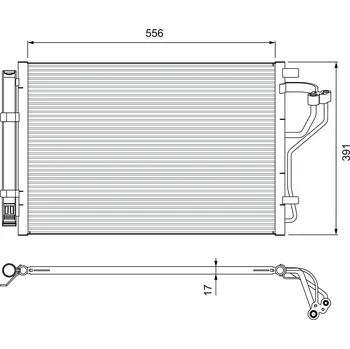 Výparník klimatizace Kondenzátor, klimatizace VALEO 814394