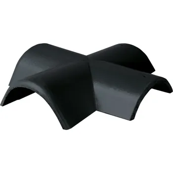 Stavebniny Hřebenáč rozdělovací X Bramac Protector se dvěma příchytkami -ebenově černá