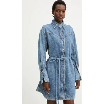 Dámské šaty Džínové šaty BOSS Orange C SHIRTDRESS 50557046 modrá 55J, vel. XS