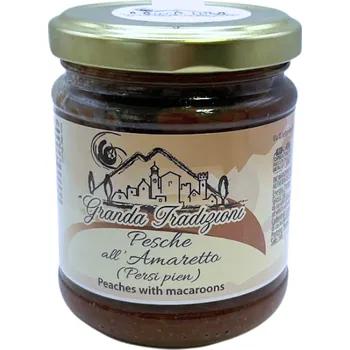 Granda Tradizioni Broskvová pomazánka s amaretti (Pesche all Amaretto) 200g
