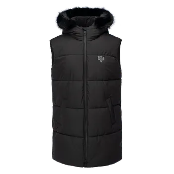 Dámská vesta Dámská Prošívaná vesta GUESS KATRINA SKI HOODY VEST W5BL81W3282-JBLK – Černá L