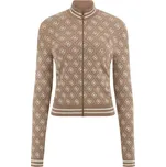 Dámské Tričko s dlouhým rukávem GUESS 4G RHOMBUS SEAMLESS LS TOP V5BP08K2000-FNGY – Hnědá XS/S