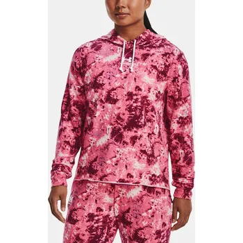 Dámská mikina Dámská mikina Under Armour Rival Terry Print Hoodie 1373035-669 Růžová MD