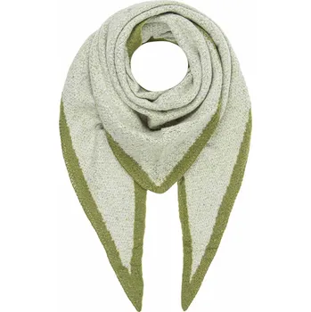 Šátek Zimní trojúhelníkový šátek zelený 7200823