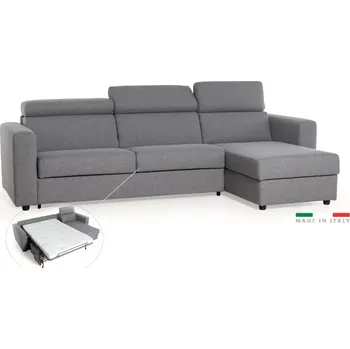 Sedací souprava Rohová sedací souprava TAVOLA s rozkladem na každodenní spaní, černá (penelope 25)