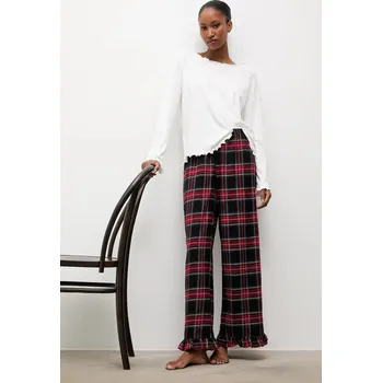 Dámské pyžamo Bavlněné pyžamo Answear.LAB WS26-PJD001 červená 33X, vel. XS