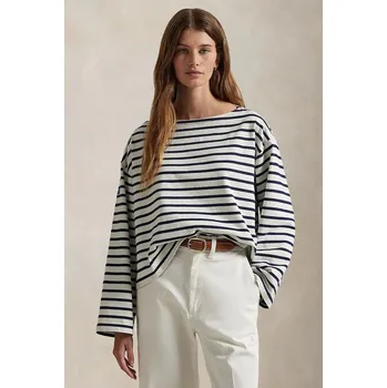 Pánské tričko Bavlněné tričko s dlouhým rukávem Polo Ralph Lauren 211959103 bílá 00X, vel. S