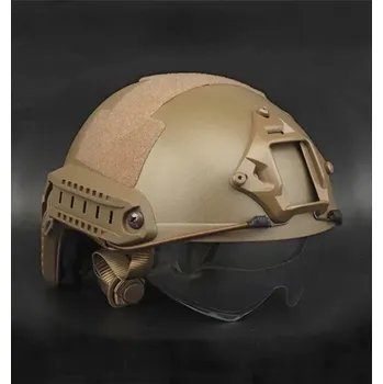 DRAGOWA Tactical Taktická helma Fast MH s brýlemi Charger, coyote (bez certifikace)