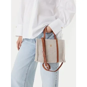 Módní doplněk Kabelka Tommy Hilfiger Th Premium Beach Le Mini Tote AW0AW17208 Béžová OS