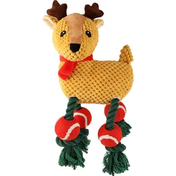 Hračka pro psa Huhubamboo plyšový sob s tenisákem