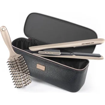 Kosmetická sada Luxusní set profesionální žehličky na vlasy Ultron Enyi 1" s kartáčem Sibel Proflex a pouzdrem Ultron Luxury Gift Set - zlatý + dárek zdarma