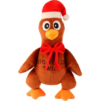 Hračka pro psa Huhubamboo vánoční plyšová kachna 25 cm