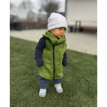 Dívčí mikina Kulišárny Vesta křivák WARM ZELENÁ VELIKOST: 128