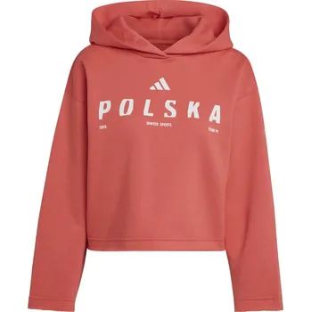 Dámská mikina Dámská Mikina ADIDAS POC GFX HOODYW JX1157 – Červená XS