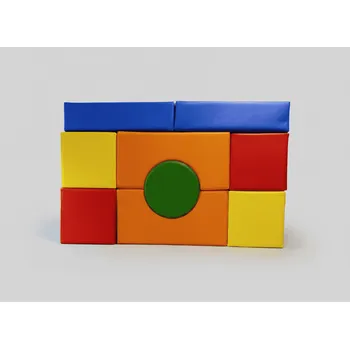 ostatní stavebnice Molitanová stavebnice Moliplay 9B dílů koženka velikost Jumbo (Velikost Jumbo 40 cm)