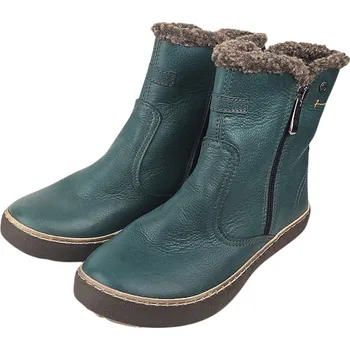 Dámská zdravotní obuv N 342/Z - 10RU Zimní zdravotní kotníková obuv se dvěma zipy, tmavě zelená barva, doprodej 37