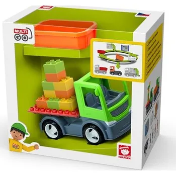 Hračka efko MultiGO 1+2 Auto se stavební deskou a valníkem, poškozený obal