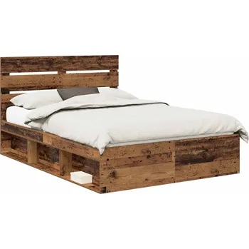 Postel Rámeček postele Staré dřevo 140 x 200 cm Masivní borovicové dřevo