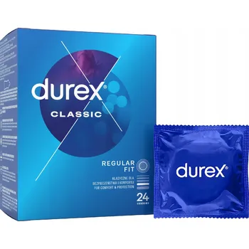 Kondom DUREX CLASSIC Klasické kondomy 24 ks. zvlhčené a přiléhavé