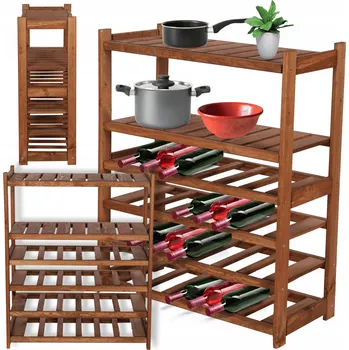 Dílenský regál Dřevěný skladový regál Wamar-Sosenka 85,5 x 70 x 33 cm, max. nosnost 50 kg na polici