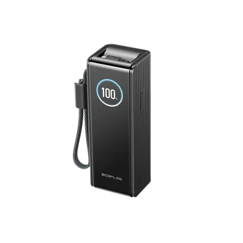 Powerbanka EcoFlow RAPID Power Bank (25000 mAh, 170 W, 100 W zabudované kabely) - černá
