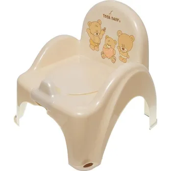 Nočník Dětský nočník s poklopem béžový medvěd