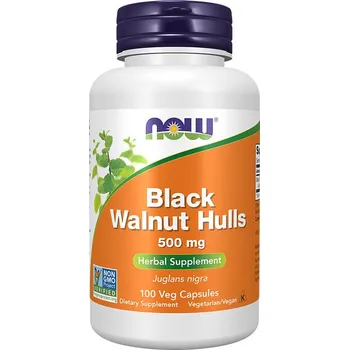 Now Foods Black Walnut Hulls 500 mg (100 Veg Kapsla)